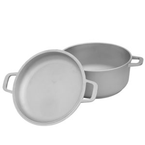 Casserole with thick bottom and frying lid K202