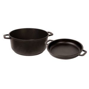 Casserole with 2 aluminum handles and frying lid K202P