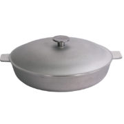 Frying pan with fluted bottom and lid A301