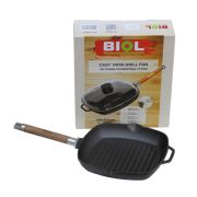 Grill-pan with detachable handle and glass lid 1026C