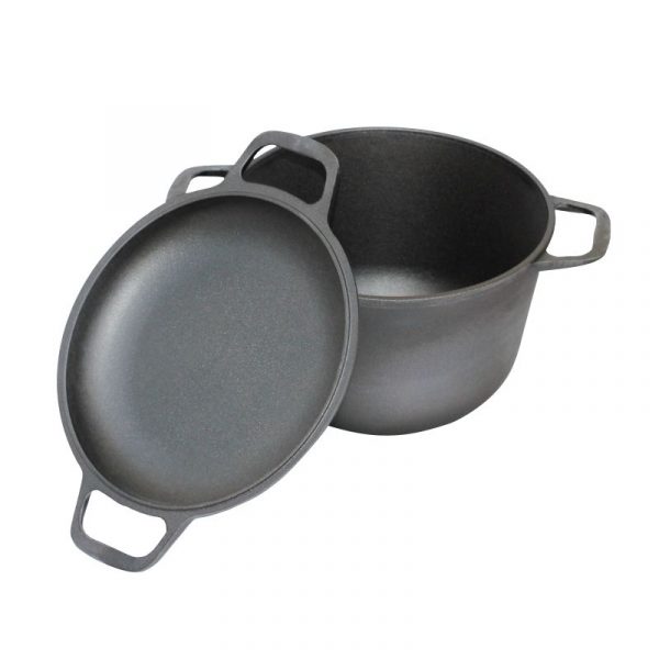 Cast iron casserole with frying lid 0203