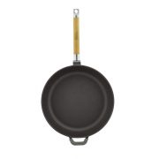 Cast iron deep frying pan, enamel coating blue, removable handle 03244E