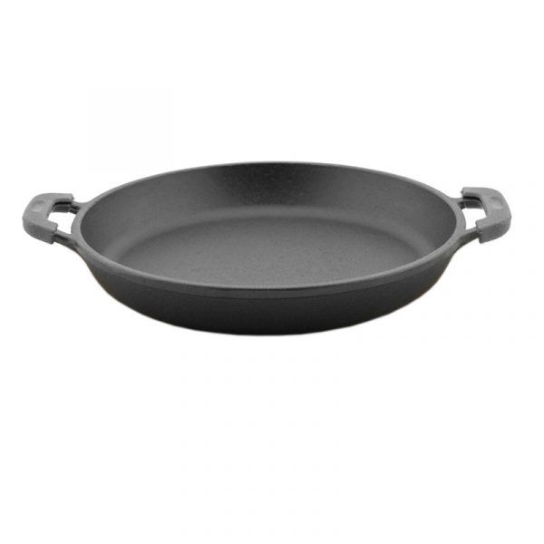 Cast iron portion pan round, enamel coating black (mat) 20146e