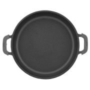 Сковорода порционная круглая чугунная, эмаль черная (матовая) 20146e